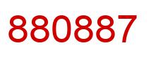 Number 880887 red image