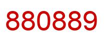 Number 880889 red image