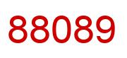 Number 88089 red image