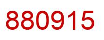 Number 880915 red image