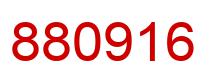 Number 880916 red image