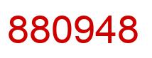 Number 880948 red image