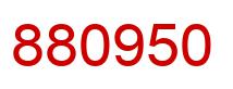 Number 880950 red image