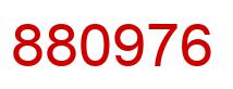 Number 880976 red image