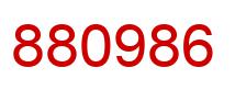 Number 880986 red image