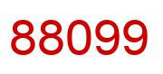 Number 88099 red image