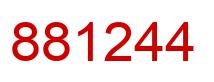 Number 881244 red image