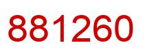 Number 881260 red image
