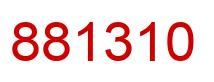 Number 881310 red image