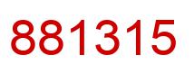 Number 881315 red image