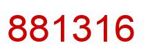 Number 881316 red image