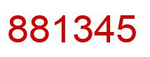 Number 881345 red image