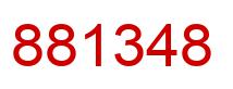 Number 881348 red image