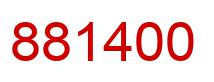 Number 881400 red image