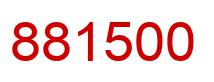 Number 881500 red image