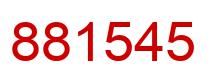 Number 881545 red image