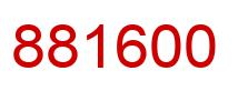 Number 881600 red image