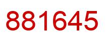 Number 881645 red image