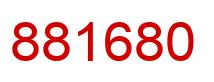 Number 881680 red image