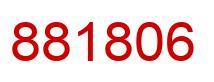 Number 881806 red image