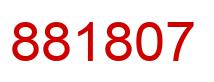 Number 881807 red image