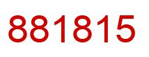 Number 881815 red image