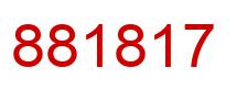 Number 881817 red image