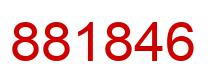 Number 881846 red image