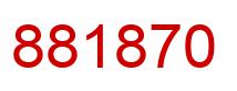 Number 881870 red image