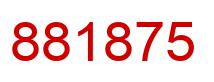 Number 881875 red image