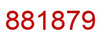Number 881879 red image