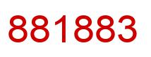 Number 881883 red image