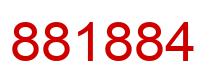 Number 881884 red image
