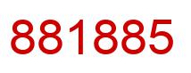 Number 881885 red image