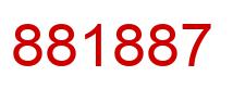Number 881887 red image