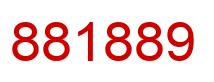 Number 881889 red image