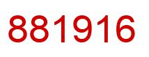 Number 881916 red image