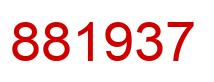 Number 881937 red image