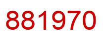 Number 881970 red image