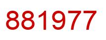 Number 881977 red image
