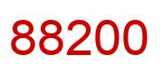 Number 88200 red image