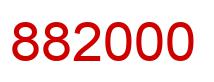 Number 882000 red image