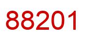 Number 88201 red image