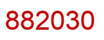 Number 882030 red image