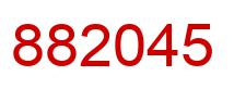 Number 882045 red image