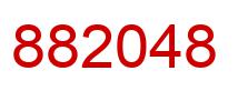 Number 882048 red image