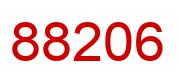 Number 88206 red image