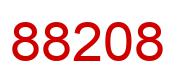 Number 88208 red image