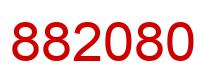 Number 882080 red image