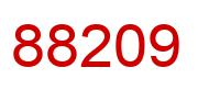 Number 88209 red image
